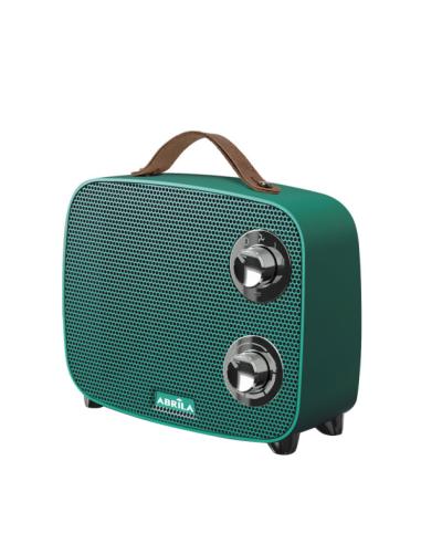 Termoventilador Ceramico Ptc Corcega 1500w Verde/cromo 2potencias 3funciones Corte Termico seg.antivuelco 21x23x13,6 Cm