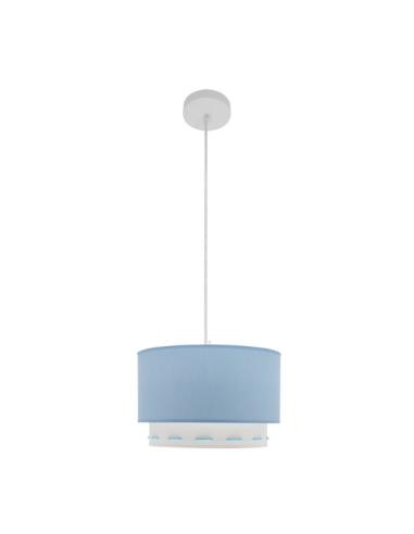 Colgante Trazos 1xe27 Celeste Regx30x30 Cm