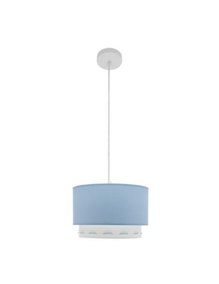 Colgante Trazos 1xe27 Celeste Regx30x30 Cm