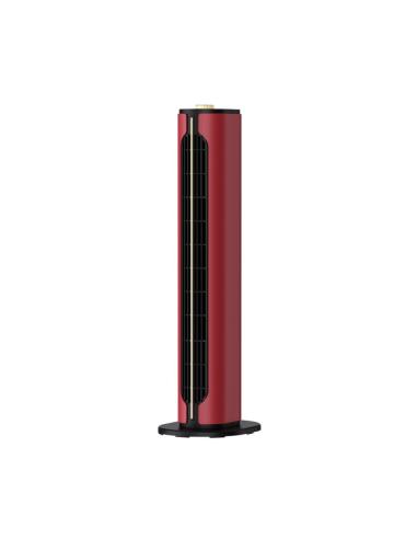 Termoventilador vertical ceramico Ptc 1500w Canada Rojo/negro 2potencias 3funciones Termost.seg.antivuelco 61,5x18x18cm