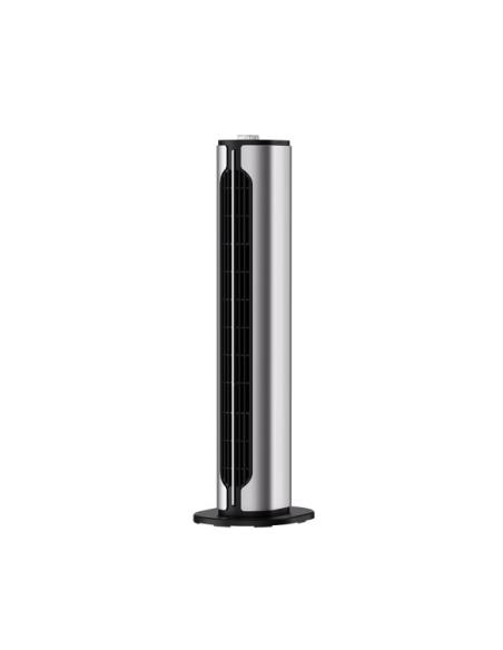 Termoventilador Vertical Ceramico Ptc 1500w Canada Plata/negro 2potencias 3funciones Termost.seg.antivuelco 61,5x18x18cm