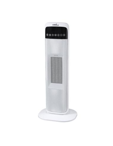 Termoventilador Ceramico Vertical Guadalupe 2000w Blanco/negro  2potencias oscilante Antivuelco C/remoto 62x21x15cm