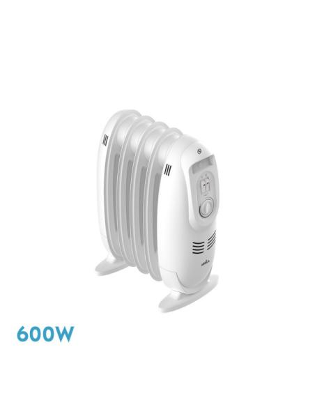 Radiador Aceite Irlanda 600w Blanco 3potencias Termost.regu 5elementos Protec.segurid.asa 38,2x27,5x18cm