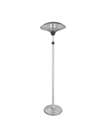 Calefactor Exterior C/pie Koel 2000w Plata 2potencias Antivuelco Ip34 200x60x60 Cm