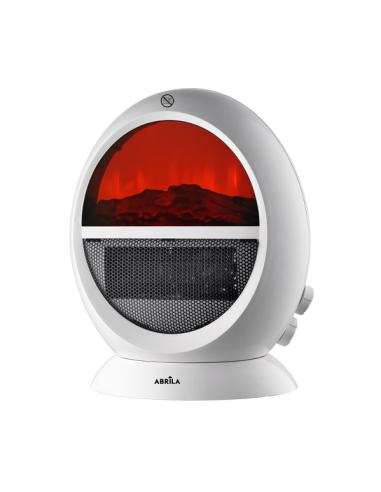 Termoventilador Mongol 2000w Blanco 2potencias Efecto Fuego Termost.reg.oscilante.antivuelco.36x29,8x18,2cm