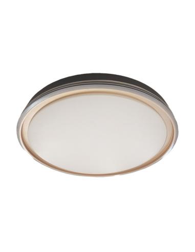 Plafon Picola 60w 3000-4200-6500k Negro/oro 7x50x50cm 5400lm C/remoto