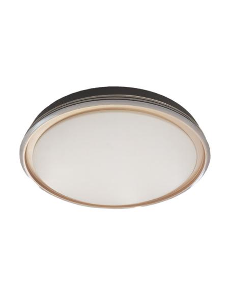 Plafon Picola 60w 3000-4200-6500k Negro/oro 7x50x50cm 5400lm C/remoto