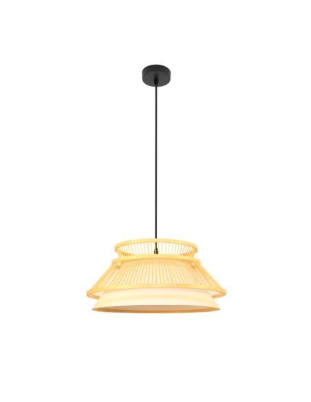 Colgante Bambu Bertino Neg/natural 1xe27 Regx46x46 Cm