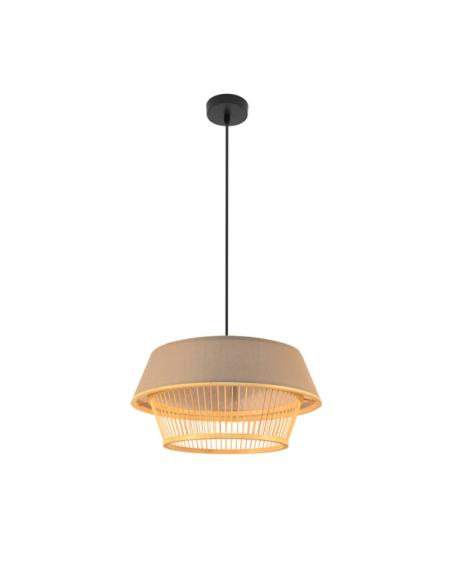 Colgante Bambu Yovani Negro/natural 1xe27 Regx46x46cm
