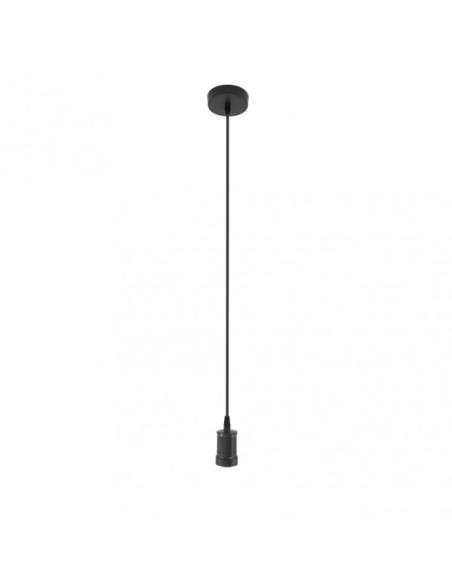 Arm.colgante Puja 1xe27 Negro Regx10x10 Cm
