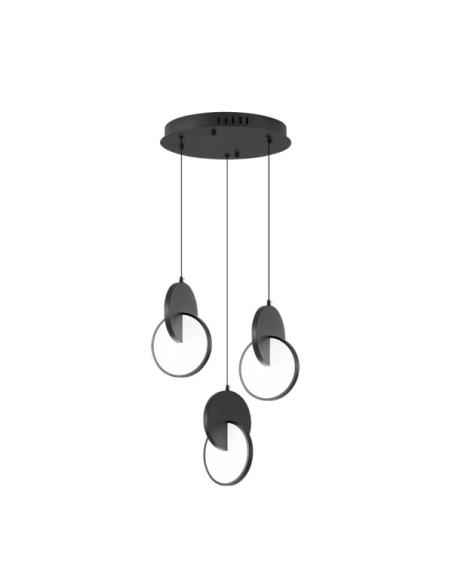 Plafon Colgante Carlota 3l Negro 51w 6500k 7140lm C/Remoto Regx33x29cm