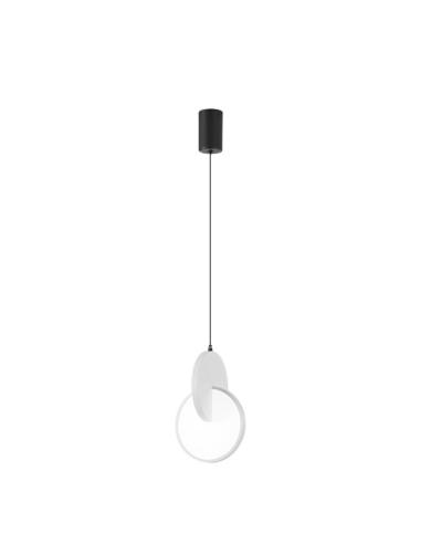 Colgante Carlota 1l Negro/Blanco 17w 6500k 2380lm C/remoto Regx18x18cm