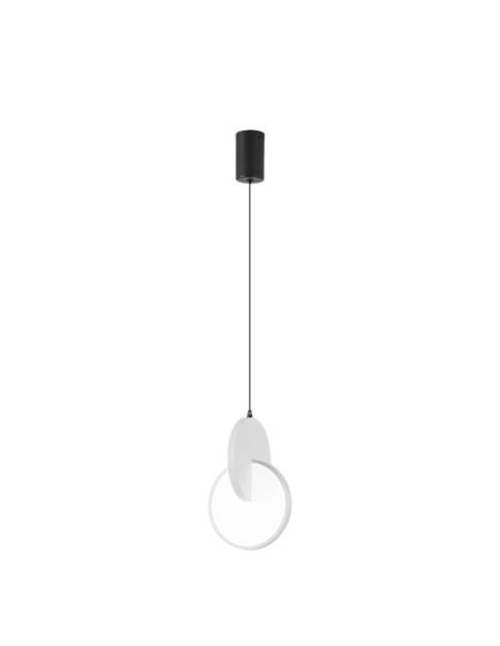 Colgante Carlota 1l Negro/Blanco 17w 6500k 2380lm C/remoto Regx18x18cm