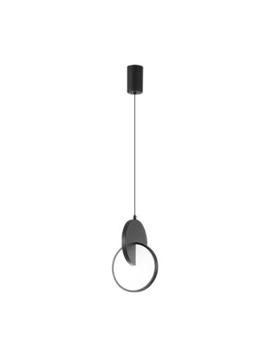 Colgante Carlota 1l Negro 17w 6500k 2380lm C/remoto Regx18x18cm