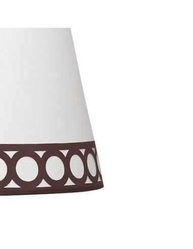 Pantalla Sobremesa Dalia E14 Beis/marrón 25dx20dx15h