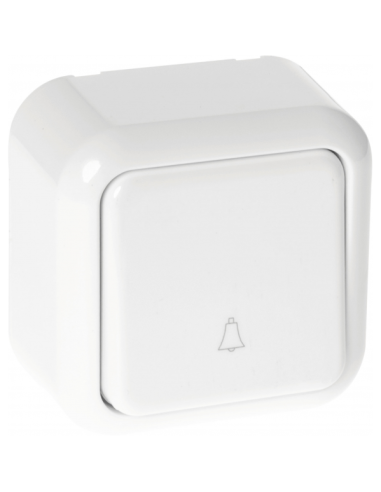 Pulsador Timbre  Ancient Blanco 6x6x3 Cm