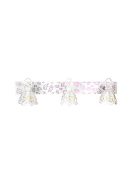 Aplique Baño 3 Focos Led  15w 6000k Blanco C/cristal Decorativo 10x50x15 Cm Articulable Y Orientable