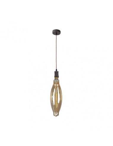 Colgante Lilia 1xe27 Marron/ambar  Bombilla  Incluida 8w 3000k 640lm Regx12x12 Cm