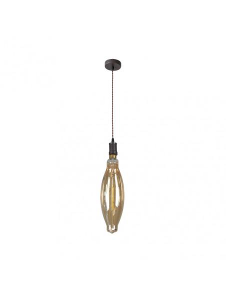 Colgante Lilia 1xe27 Marron/ambar  Bombilla  Incluida 8w 3000k 640lm Regx12x12 Cm