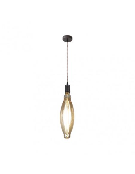 Colgante Lilia 1xe27 Marron/ambar  Bombilla  Incluida 8w 3000k 640lm Regx12x12 Cm