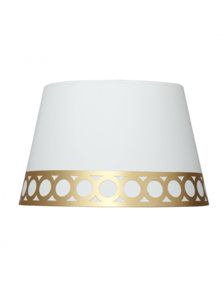 Pantalla Sobremesa Dalia E14 Blanca/oro 25dx20dx15h