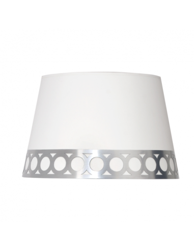 Pantalla Colgante Dalia E27 Blanca/plata 40dx30dx25h