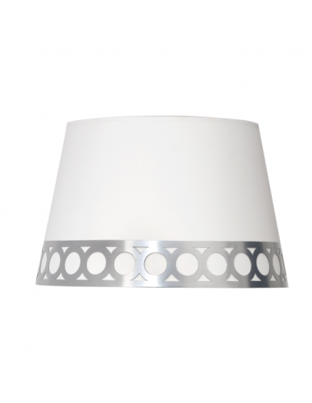 Pantalla Colgante Dalia E27 Blanca/plata 40dx30dx25h