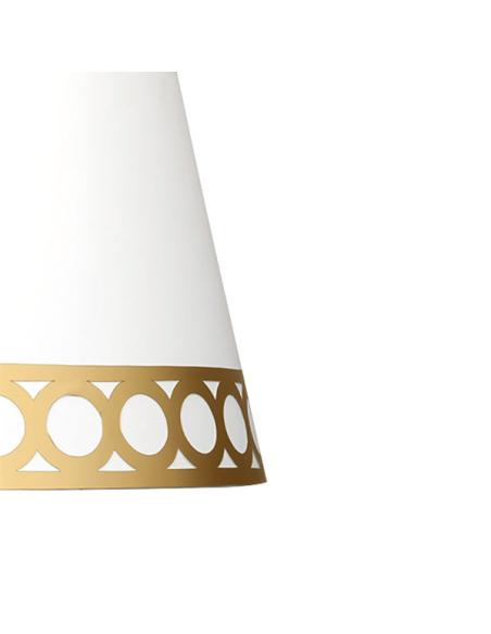 Pantalla Colgante Dalia E27 Blanca/oro 40dx30dx25h