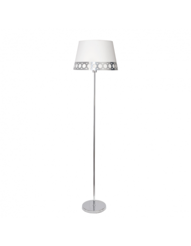 Pie Salón Dalia 1xe27 Blanco/plata 165x40x40 Cm