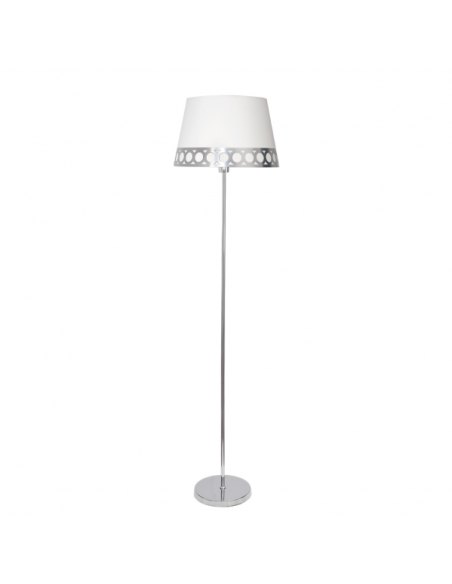 Pie Salón Dalia 1xe27 Blanco/plata 165x40x40 Cm
