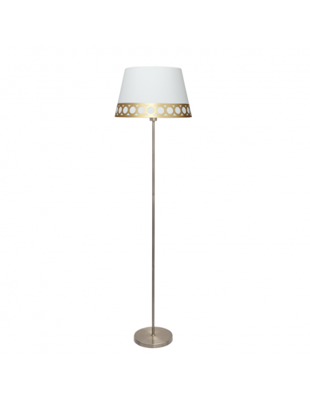 Pie Salón Dalia 1xe27 Blanco/oro 165x40x40 Cm