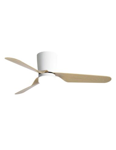 Ventilador 18w Dc Kochi Blanco 3 Aspas Haya 6 Vel 3000-4000-6000k Remoto+temporizador 132 D 2025