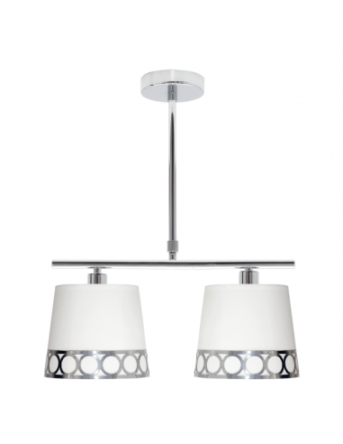 Lampara Dalia 2xe14 Blanco/plata Regx40x16 Cm