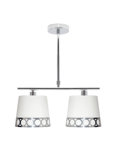 Lampara Dalia 2xe14 Blanco/plata Regx40x16 Cm