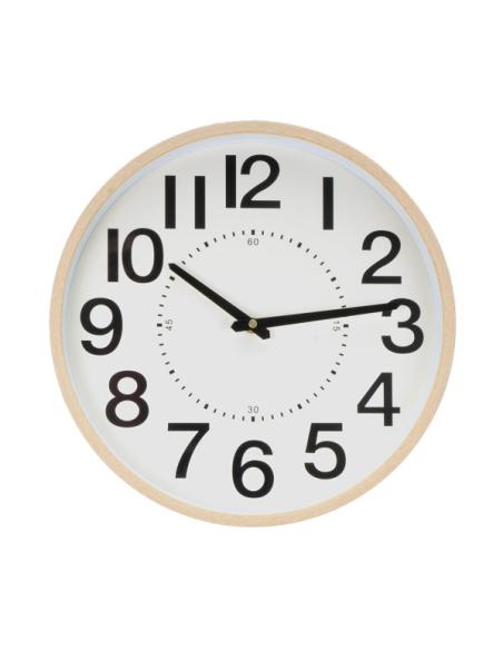 Reloj De Pared Pipo Madera/beis 35d Mov.continuo