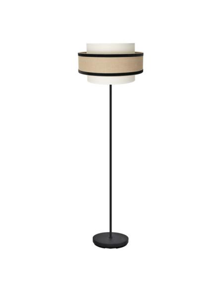Pie Salon Cornalina 1xe27 Beis/negro 166x40x40cm