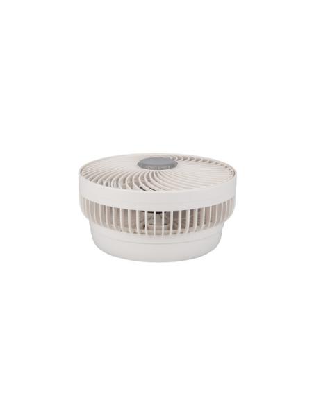 Ventilador Inalambrico Sobremesa Pacheco Blanco/gris 5w 3vel Recargable C/luz, Alim.usb, Orientable 3aspas 29x19x16cm