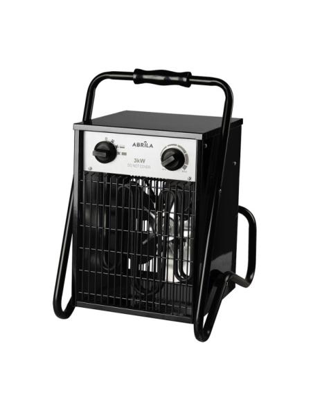 Termoventilador Industrial Simeon 3000w Negro 2potencias Ip24 Termost.reg.44x32x30 Cm