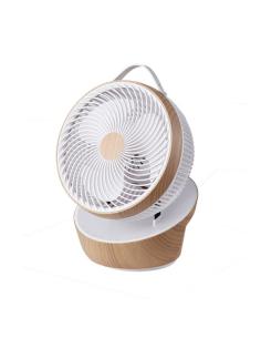 Ventilador Sobremesa Petirrojo Blanco/madera 25w 12vel 3asp Motor Dc Remoto,temporizador 36,3x27,5x24,8cm