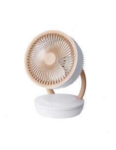 Ventilador Sobremesa Ruiseñor Blanco/madera 45w 3vel 3asp Remoto,temporizador,tactil 35,7x25,5x19,3cm