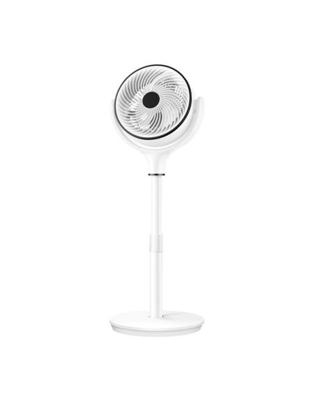 Ventilador De Pie Chorlito Blanco 40w 6vel Oscilacion 3d Regx34x34 Remoto,temporizador Táctil