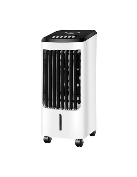 Climatizador Evaporativo Imperio Blanco/negro 80w 3vel 4litros Oscilante,c/acumulador De Frio,remoto Y Temporizador 57x26,5x23cm