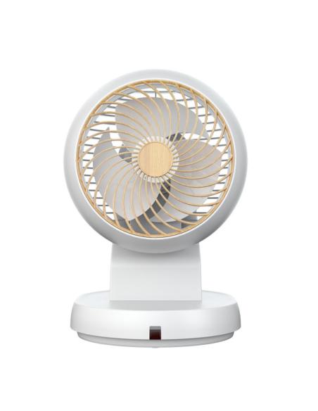 Ventilador Sobremesa Urbel Blanco/haya 30w 4vel 31,5x 21x24cm Oscilación 3d Remoto, Temporizador