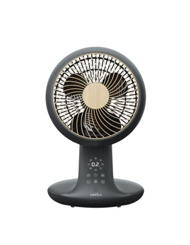 Ventilador Dc Sobremesa Miera Negro/haya 20w 8vel Oscilacion 3d.remoto,temporizador 40,5x25,4x23,3cm