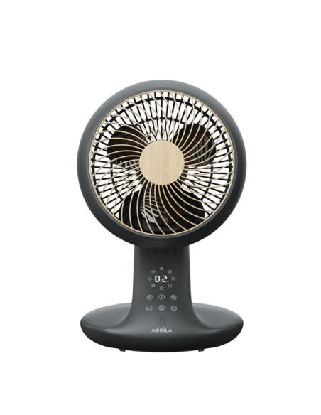 Ventilador Dc Sobremesa Miera Negro/haya 20w 8vel Oscilacion 3d.remoto,temporizador 40,5x25,4x23,3cm