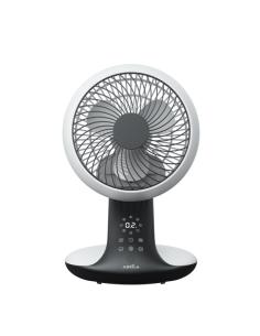 Ventilador Dc Sobremesa Miera Blanco/negro 20w 8vel Oscilacion 3d.remoto,temporizador 40,5x25,4x23,3cm 2