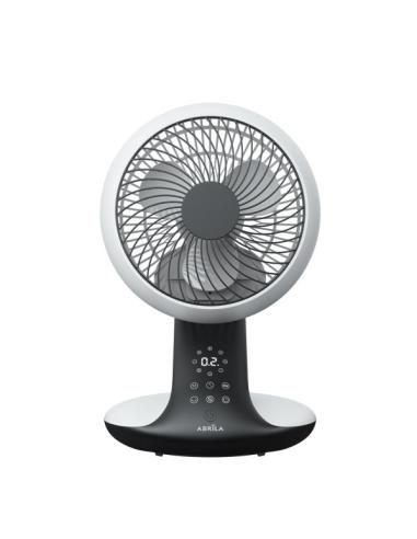 Ventilador Dc Sobremesa Miera Blanco/negro 20w 8vel Oscilacion 3d.remoto,temporizador 40,5x25,4x23,3cm