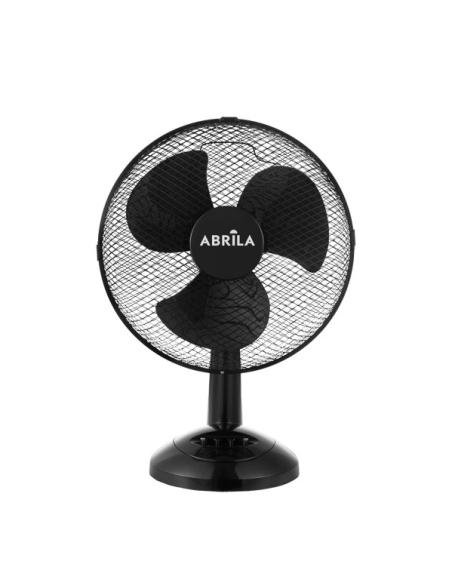 Ventilador Sobremesa Pizarro Mediano Negro 3velocidades 35w Orientable Fijo Y Rotatorio 48x34x20cm
