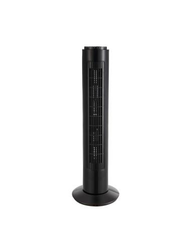Ventilador De Torre Picaro Negro 3vel 50w C/remoto Temporizador,fijo Y Rotatorio 74x22x22cm