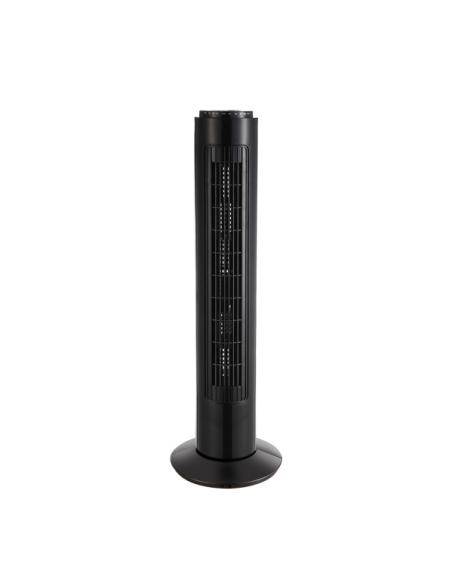 Ventilador De Torre Picaro Negro 3vel 50w C/remoto Temporizador,fijo Y Rotatorio 74x22x22cm
